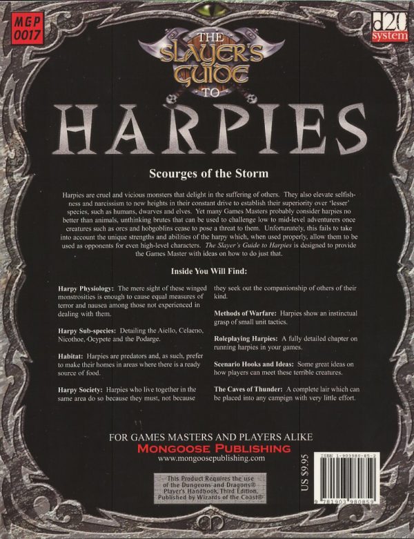 D20 systems The Slayers guide to Harpies