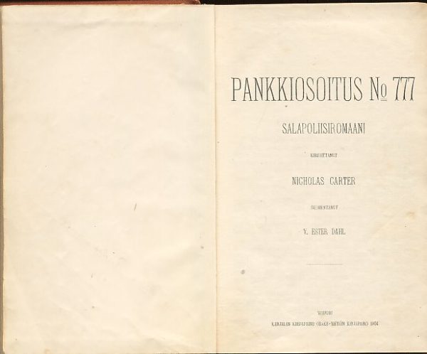 Pankkiosoitus No:777