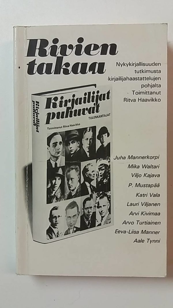Rivien takaa - Nykykirjallisuuden tutkimusta kirjailijahaastattelujen pohjalta