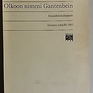 Olkoon nimeni Gantenbein (ennakkolukukappale)