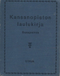 Kansanopiston laulukirja sanapainos
