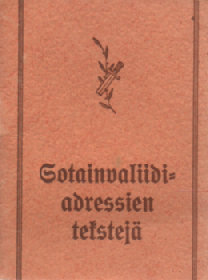 Sotainvaliidi adressien tekstejä