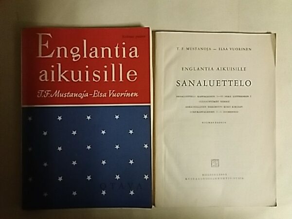 Mustanoja - Vuorinen : Englantia aikuisille ja Englantia aikuisille sanaluettelo, 152114