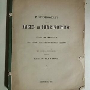 Inbjudningsskrift till de Magister- och Doktors-Promotioner