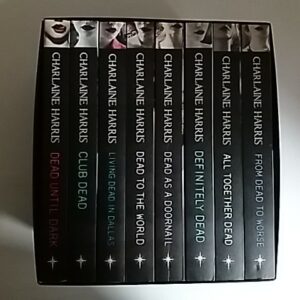True Blood (8 books) - Dead Until Dark - Club Dead -Living Dead in Dallas - Dead to the World -Dead as a Doornail - Definitely Dead - All Together Dead -  From Dead to Worse