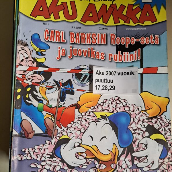 Aku Ankan vuosikerta 2007 (puuttuu 17,28,29)