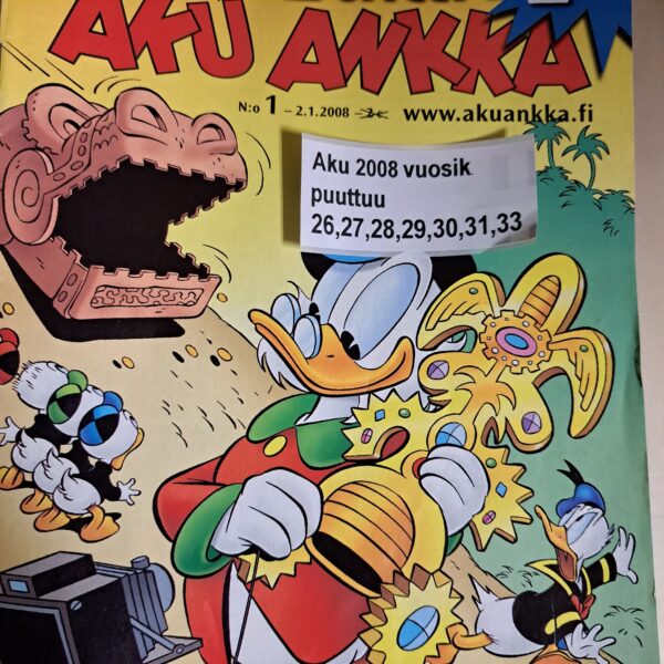 Aku Ankan vuosikerta 2008 (puuttuu 26,27,28,29,30,31,32,33)