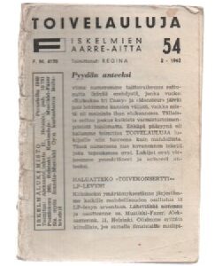 Toivelauluja 54