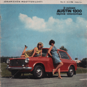 Tuulilasi jokamiehen moottorilehti 1968-10 : 2-ovinen Austin 1300 täynnä vetovoimaa